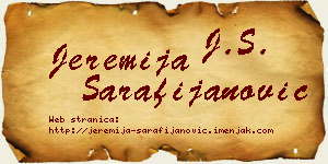 Jeremija Sarafijanović vizit kartica